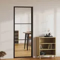 Innenür 76x201,5 cm ESG -Glas und Aluminiumschwarz