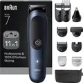 Braun Bart- und Haarschneider Series 7 AIO7540 | 11-in-1 Trimmer | AutoSense | 1-21mm | Akku | deep blue/black