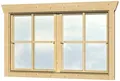 Skanholz Fenster Doppelfenster, für 45 mm Gartenhäuser