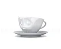 FIFTYEIGHT TV Tasse Kaffeetasse 42.01 Küssend mit Untertasse weiß