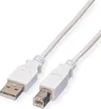 VALUE USB 2.0 Kabel, Typ A-B, weiß, 0,8 m