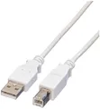 Value USB-Kabel USB 2.0 USB-A Stecker, USB-B Stecker 0.80 m Weiß Geschirmt 11.99.8809