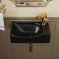 Waschbecken klein Schwarz – Kompaktes Mini Waschbecken 305×240 mm mit größere...
