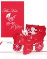3D Karte zur Geburt Mädchen - Kinderwagen“ - Pop-Up Karten zur Geburt - Glückwunschkarte zum 1. Geburtstag als Gutschein, kleines Geschenk, Geschenkgutschein & Geschenkverpackung