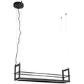 Qazqa Pendelleuchte Cage, LED fest integriert, (nicht austauschbare) LED, Schwarz, Industrie, Stahl, 1-flammig schwarz
