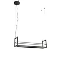 QAZQA - Industrie I Vintage I Hängelampe I Pendellampe I Pendelleuchte schwarz mit Gestell inkl. LED 3-stufig dimmbar - Cage Rack Dimmer I Dimmbar I Wohnzimmer - Stahl Rechteckig - I (nicht austauschb