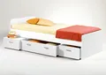 Bett Barko 90x200 mit 3 Schubladen - weiß