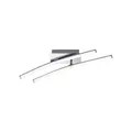 LED Deckenlampe warmweiß silber 2-flammig ein Lichtelement drehbar, 3000k chrom