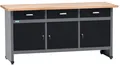 Küpper Werkbank 12159, 170x84x60 cm, 3 Schubladen, 3 Türen, 300 kg Traglast