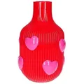 Vase L'Amour Glas 25cm rot Herzen