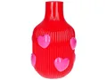 L'Amour, Vase, H(25cm), Herzen, rot, gs 15x25x15cm