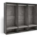 Offener Kleiderschrank, Kleidung, Schuhe, 180x145x35 Cm, Für Schlafzimmer, Zimmer, Garderobenschrank, Moderner Stil, Zementgrau - Skraut Home