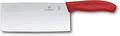 Victorinox Swiss Classic, Profi Kochmesser, Extra Scharfe Klinge, gerader Schliff, 18 cm, Robuster Kunststoffgriff, Rostfreier Stahl, rot