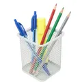 D.RECT Stiftehalter 110848, eckig, Metalldraht, 1 Fach, weiß