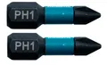 Makita B-63600 Bit PH1 Impact Black 25 mm S2-Stahl Impact-Black-Bits 2 Stück