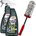 Sonax FelgenBeast Felgenreiniger 2x 1L säurefrei RDKS + Mikrofaser Felgenbürste