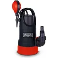 Scheppach DWP750 Schmutzwassertauchpumpe 750W | Fördermenge 20.000 L/h Förderhöhe 8m Tauchtiefe 7m | Partikelgröße 30mm Schmutzwasserpumpe Tau...