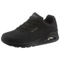 Skechers Uno - Stand on Air Wedgesneaker Freizeitschuh, Halbschuh, Schnürschuh mit feiner Perforation schwarz 37 EU