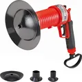 ROTHENBERGER Industrial Pressluft Rohrreiniger inkl. 4 Adapter – Rohrfrei in Bad, Kueche & WC per Luftdruck – einfache Handhabung