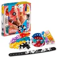 LEGO DOTS 41947 Disney Mickys Armband-Kreativset, 5-in-1 Bastelset, DIY Schmuckset für Kinder, Spielzeug mit Glitzer- und Minnie-Maus-Steinchen