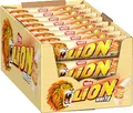 Nestlé LION White, Schokoriegel mit weißer Glasur, leckerer Karamell-Füllung und knuspriger Waffel, Süßigkeiten Großpackung, 24er Pack (24 x 42g)
