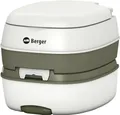 BERGER Mobile Campingtoilette Bio Deluxe 17L | Platzsparend & Leicht zu Reinigen | Mit Abnehmbarem Abwassertank | Ideal für Unterwegs | Komfortable Chemietoilette