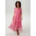 Aniston CASUAL Sommerkleid mit fantasievollem Blumen- und Paisley-Druck gelb|orange|rosa|rot 44 EU
