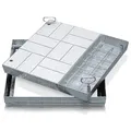 Zarges Schachtabdeckung aus Stahl mit Wanne 1000 mm x 1000 mm