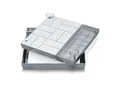 ZARGES Schachtabdeckung Stahl verzinkt, 1000 x 1000 mm, Außenmaß 1.120 x 1.120 mm, 47039)