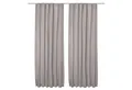 Beautissu Vorhang 2er Set Thermovorhang Gardine Grau Amelie TK, 140x245cm, Vorhang isolierend Kälte- & Hitzeschutz Universalband Verdunkelnd