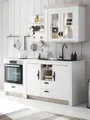 Furn.Design Küchenzeile Rovola, (Küchenschrank-Set in Pinie weiß Landhaus), mit Soft-Close-Funktion