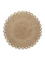 VERTBAUDET Runder Teppich aus Jute, Feston, Beige, TU