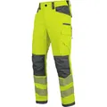 WÜRTH MODYF Warnschutz Winter Bundhose Neon EN 20471 2 - professionelle Arbeitshose für Herren - Warnschutzhose mit Knieschutztaschen - in der Größe 46 in Gelb