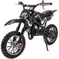 Actionbikes Motors Kinder Crossbike Delta 49 cc | 2-Takt 49ccm Motor bis 𝟒𝟎 km/h - Motorrad - Pocket Bike - Dirt Bike - Motocross - Pocketbike - Motorsport - Dirtbike - Enduro ab 6 Jahren (Schwarz)