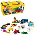 LEGO Classic Mittelgroße Bausteine-Box, Konstruktionsspielzeug für Mädchen und Jungen zum Bauen von Autos, Tieren und mehr, mit Aufbewahrungsbox... - Beige