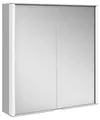 KEUCO Spiegelschrank Royal Match mit 2 Türen, 80 cm, Vorbau, LED, dimmbar, Made in Germany, Aluminium-Korpus, Seiten verspiegelt