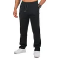 CARISMA Strandhose Herren Musselin Hose lang trendig angenehm luftig locker regular 2162 in Unifarbe schwarz S