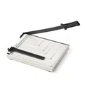 Hebelschneider A4 kompakt, Papierschneider aus Metall, Schneidemaschine für Foto, Papier, bis zu 10 Blatt in 80gr/m² und 12 Blatt 70gr/m² Guillotine Papierschneider