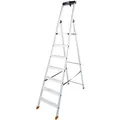 Krause Stehleiter Monto Solido, 126665, mit Plattform, aus Aluminium, bis 150kg, mit 7 Stufen
