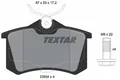 Bremsbelagsatz hinten TEXTAR 2355402