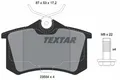 TEXTAR Bremsbelagsatz Scheibenbremse 2355402 für VW GOLF AUDI SKODA PASSAT A3 A4