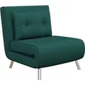 HOMCOM Schlafsessel mit Bettfunktion Kissen Samtoptik 77 x 88 x 83 cm