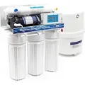 Naturewater NW-RO50-D1 Umkehrosmoseanlage 190 L/Tag, 5-stufiges Trinkwasser Filtrationssystem, Osmose System mit Druckerhöhungspumpe
