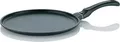 Kela Crepes-Pfanne Kerros 15155 | Crepespfanne Induktion 28 cm | Aluguss Antihaft | flacher Rand | Schwarz