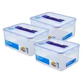 LocknLock Dosen 3er Set HPL883 Vorratsdosen mit Griff und Ablaufgitter 6,5 L Maße (LxBxH): 295 x 230 x 138 mm - Lebensmittelbehälter Futter Box Katzenfutter Aufbewahrungsbox - Lock and Lock Dosen
