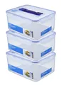 LocknLock: 3x Dose rechteckig, mit Griff, 6,5 Liter (HPL883/3)