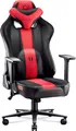 Diablo X-Player Gaming Stuhl Bürostuhl Schreibtischstuhl Stoff 3D Armlehnen Ergonomisches Design Nacken/- Lendenkissen, Farbe: Anthrazit-Rot, Größe: Normal