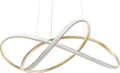 BELIANI Hängelampe LED Gold Aluminium 120 cm Pendelleuchte geschwungene Form für Wohnzimmer für Salon für Essszimmer