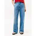 Tommy Hilfiger Weite Jeans Loose Wide Leg Regular Waist mit Tommy Hilfiger Logo-Badge blau 31