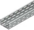 Niedax RLC 60.100 Kabelrinne, 60x100x3000mm, t=0,9 mm, gelocht, durchgängige Sicken, Stahl, bandverzinkt, mit Verbinder